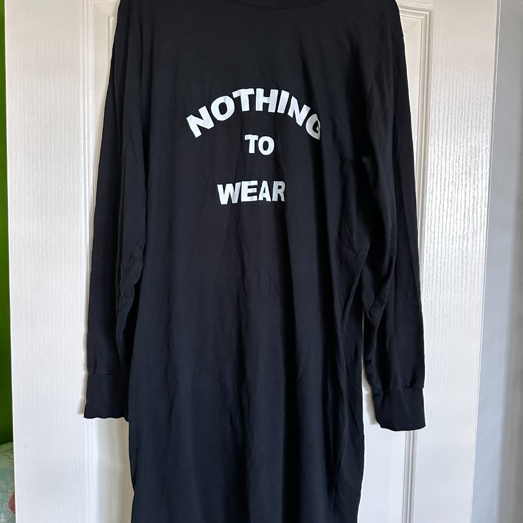 Rebdolls Nothing To Wear Plus Size Black T Shirt Dress Long Sleeve — image 2 of 5